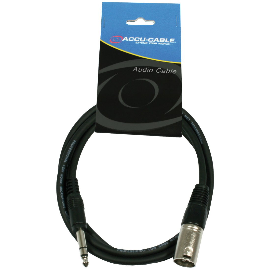 Accu-Cable - Jack 6,3mm Stéréo > XLR Male - Câble 1,5 m