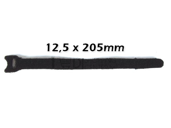 Hook &amp; loop cable straps - 12,5mm x 205mm - 10pcs
