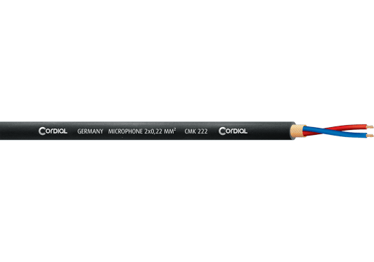 Cordial - CMK 222 - kabel micro/line - zwart - 100m