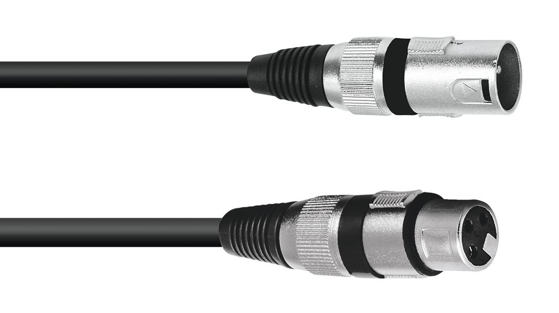 Omnitronic - Cable XLR 3pin male - XLR 3pin female - 0,5 m