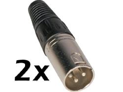 JB Systems - XLR Male 3 pin - 2 stuk
