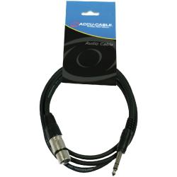 Accu-Cable - Jack 6,3mm Stéréo > XLR Female - Cable 3 m