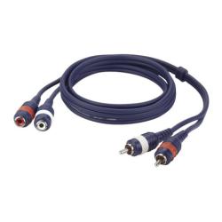 DAP Audio - 2 RCA Male L/R > 2 RCA Femelle L/R - Câble 3 m