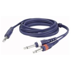 DAP Audio - Jack Mono 6,3mm > 2x Jack Mono 6,3mm - Cable 1,5 m