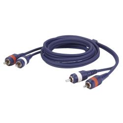 DAP Audio - 2 RCA Male L/R > 2 RCA Male L/R - Cable 0,75 m