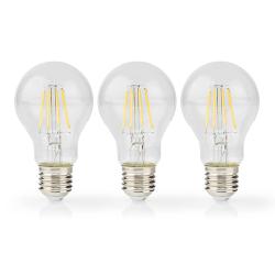 Nedis - Ampoule LED E27 - 4W - Blanc chaud - Boite de 3 ampoules