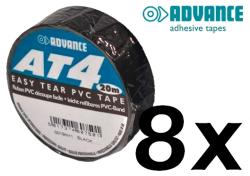 Advance - Tape AT4 - 19mm x 20m - Black - 8 piece