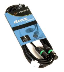 Accu-Cable - DMX Cable - XLR 3pin male - XLR 3pin female - 5 m