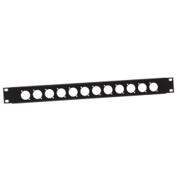Omnitronic - Tôle perforée pour 12x connecteurs D-Size - 1U/19" - Noir