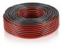 Luidsprekerkabel op spoel - 2x2,5 mm² - 100 m - zwart / rood