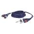 DAP Audio - 2 RCA Male L/R > 2 Jack mono 6,3mm L/R - câble 3 m