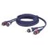 DAP Audio - 2 RCA Male L/R > 2 RCA Male L/R - Cable 1,5 m