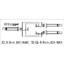 DAP Audio - Jack Mono 6,3mm > 2x Jack Mono 6,3mm - Câble 3 m