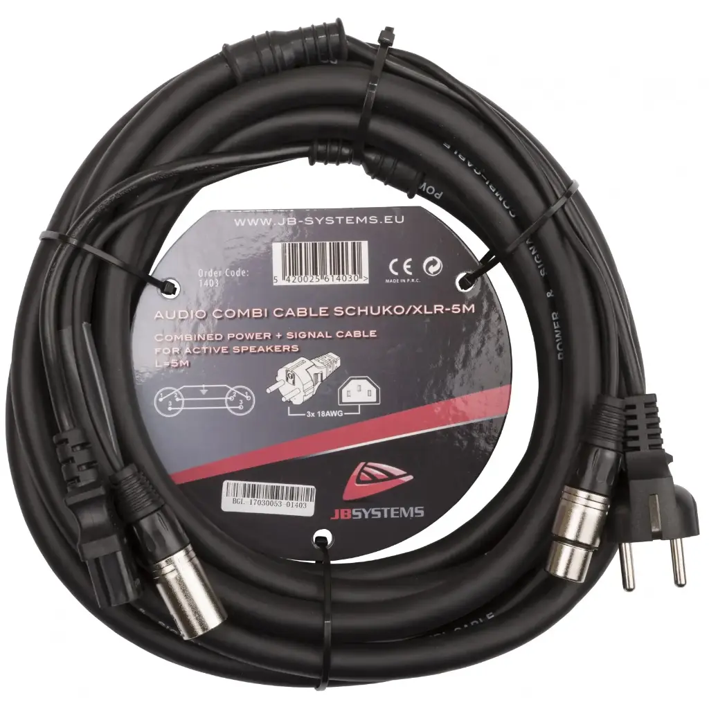 Hilec - AUDIO COMBI CABLE SCHUKO/XLR-5M