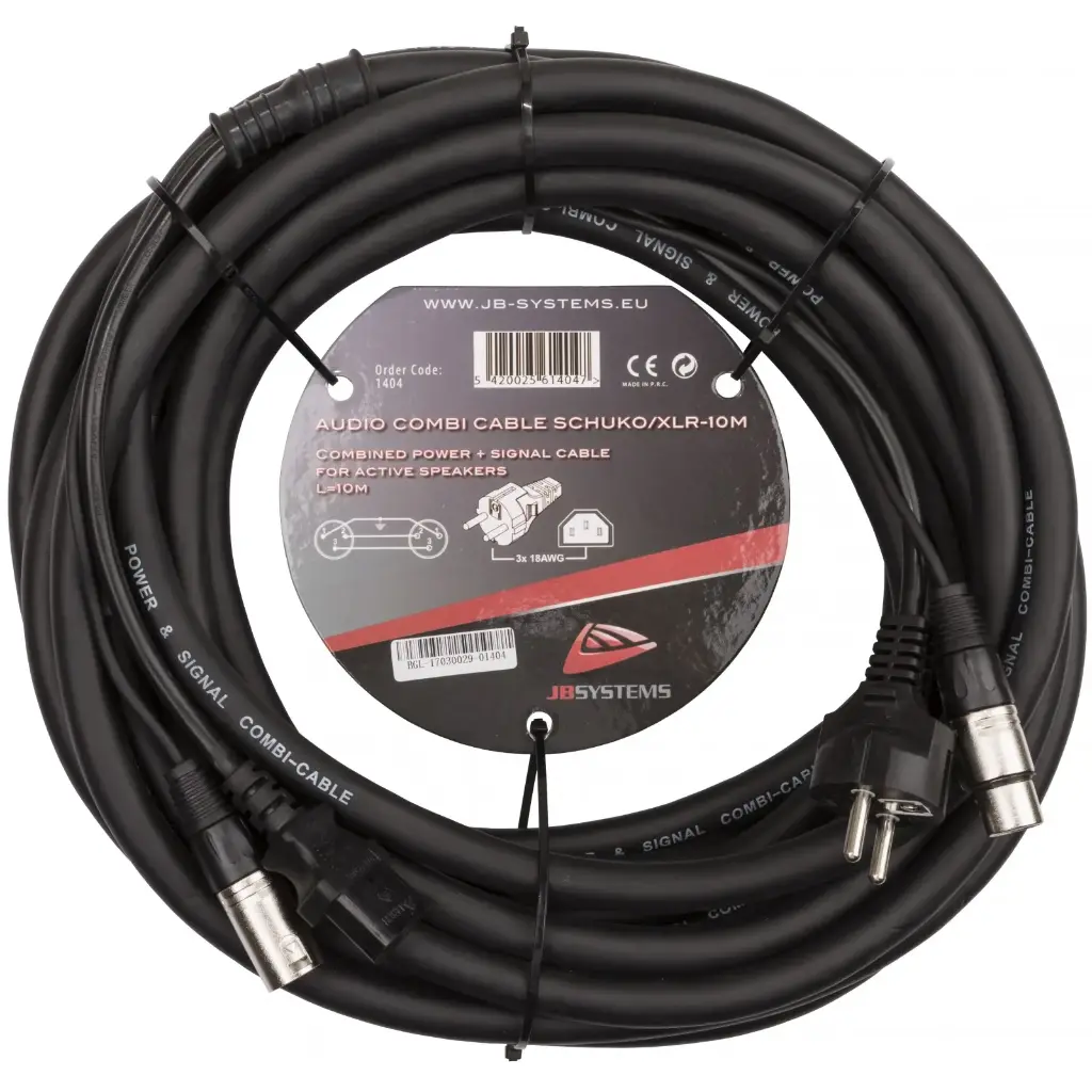 Hilec - AUDIO COMBI CABLE SCHUKO/XLR-10M