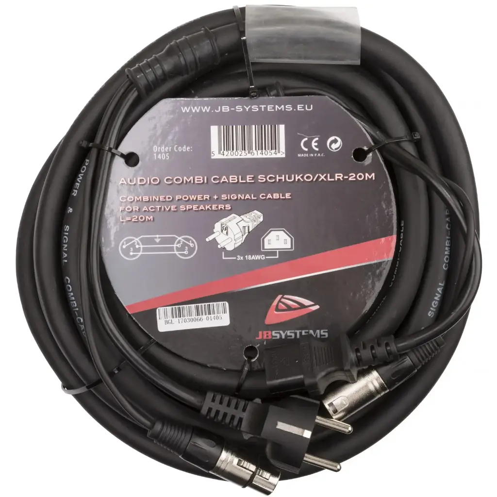 Hilec - AUDIO COMBI CABLE SCHUKO/XLR-20M