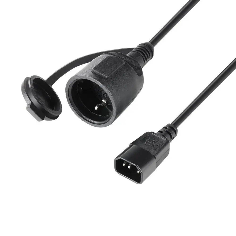 Câble d'alimentation - IEC C13 M > Schucko 230v femelle - 3G1mm² - 0,5m