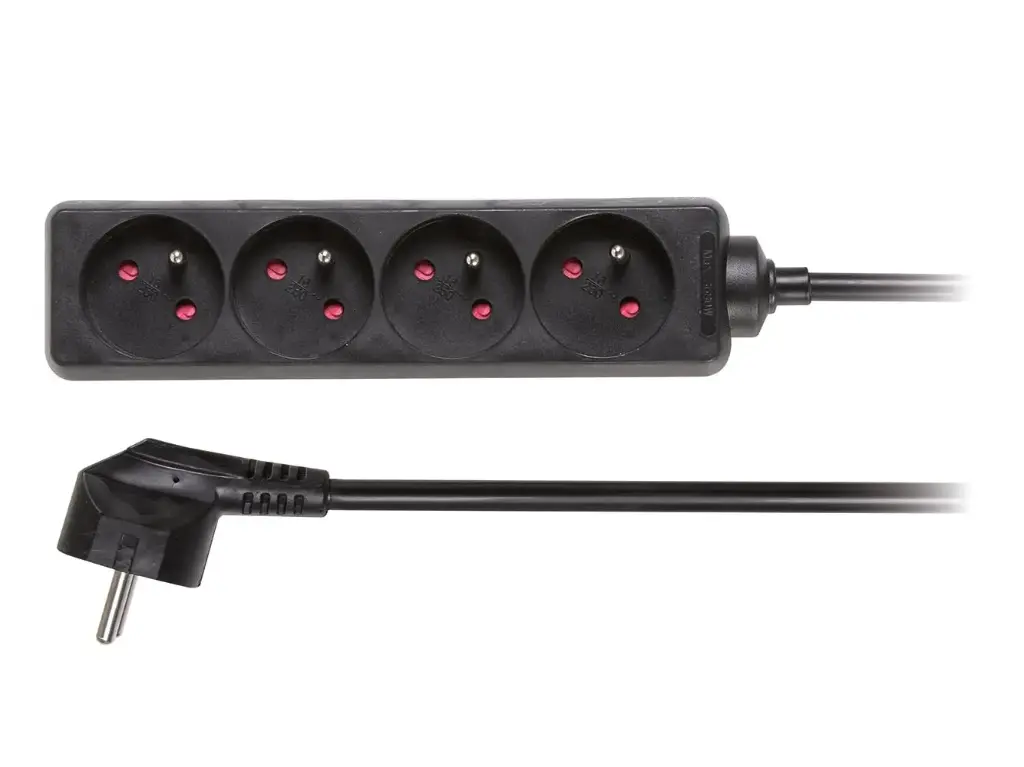Perel - Multiprises 4 prises - 1,5m - 3G1,5