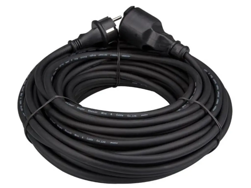 Perel - Rallonge - 3G1,5mm² - Schuko M/F - Noir - 25m