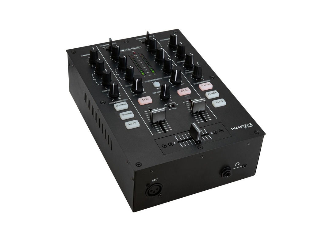 Omnitronic - PM-202FX 2-Channel DJ Mixer with Filter, FX and Bluetooth