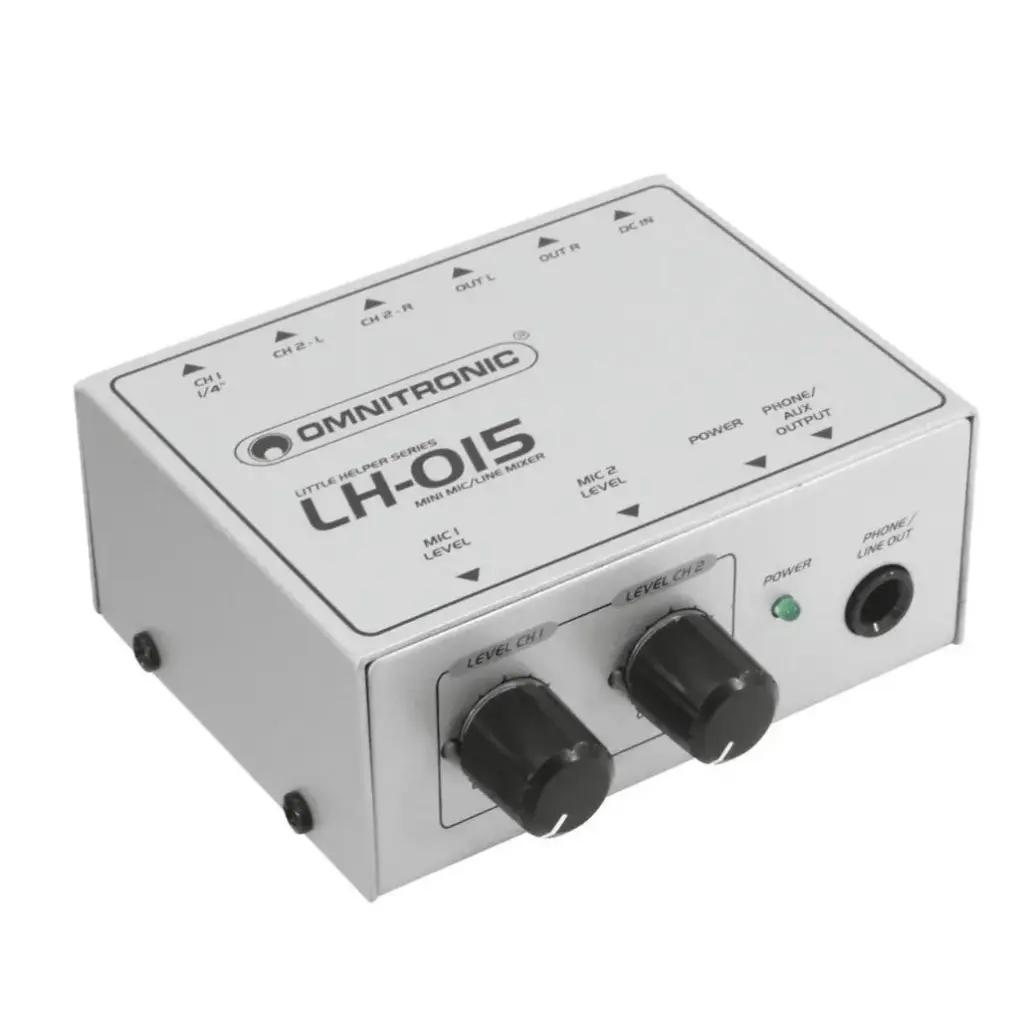 Omnitronic - LH-015 2-channel Mic/Line Mixer