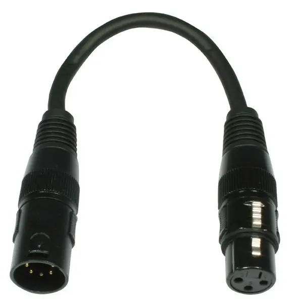 Accu Cable - AC-DMXT/5M3F 5pin male/3pin female