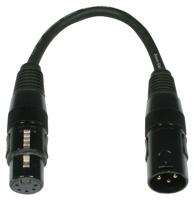 Accu Cable - AC-DMXT/3M5F 3pin male/5pin female