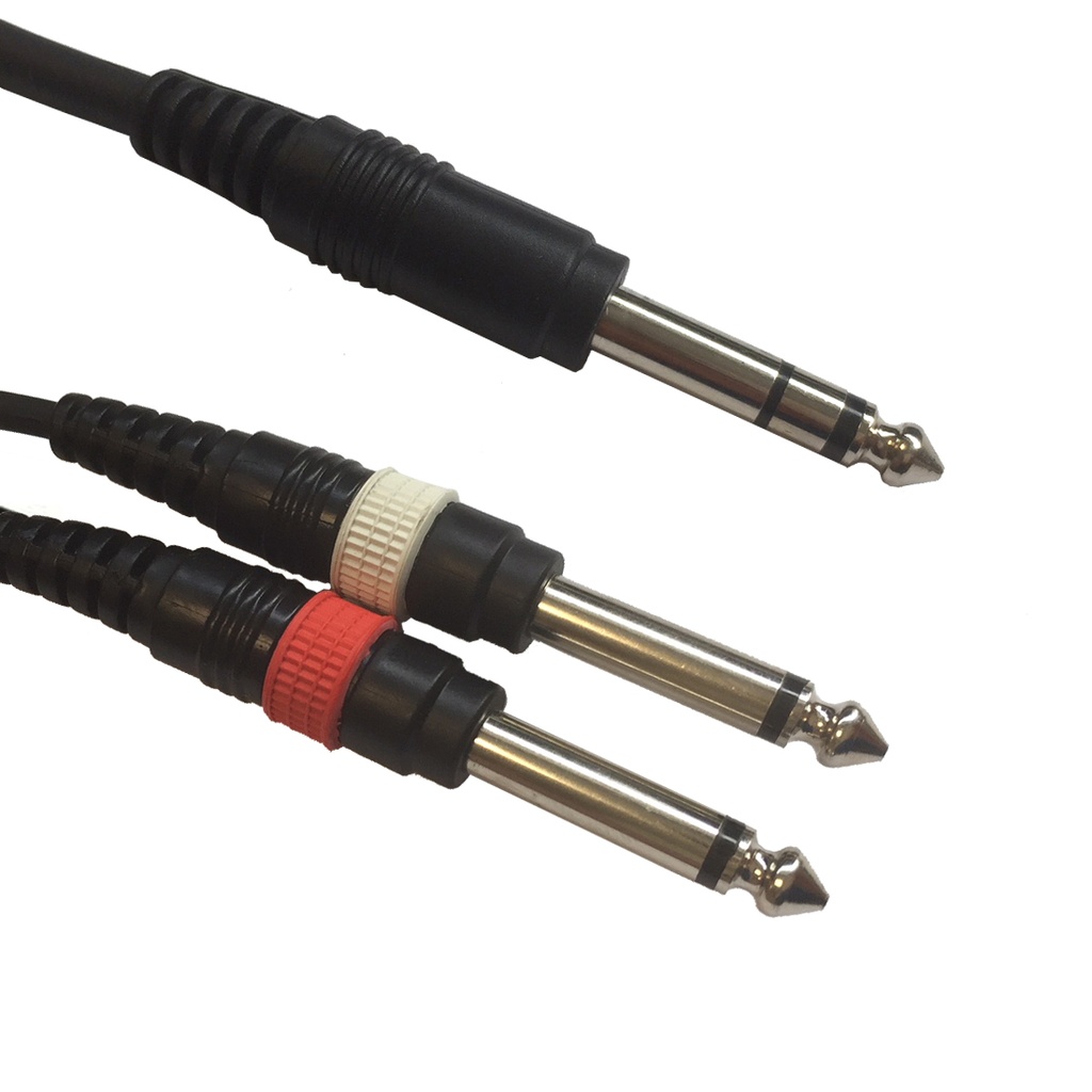Accu Cable - AC-J6S-2J6M/3 Jack 6,3mm stereo/2x Jack