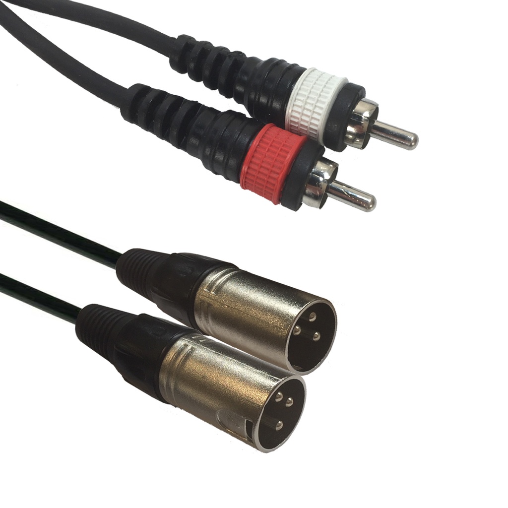 Accu Cable - AC-2XM-2RM/1,5 2x XLR male/2 x RCA 1,5m