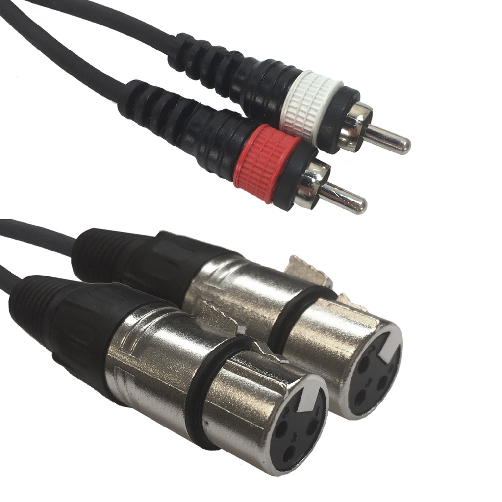 Accu Cable - AC-2XF-2R/1,5 2 XLR female to 2 RCA1,5m