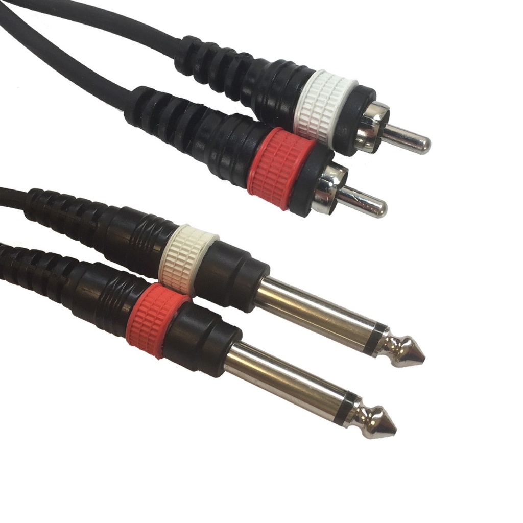 Accu Cable - AC-2R-2J6M/1,5 RCA 2x mono 6,3 Jack 1,5m