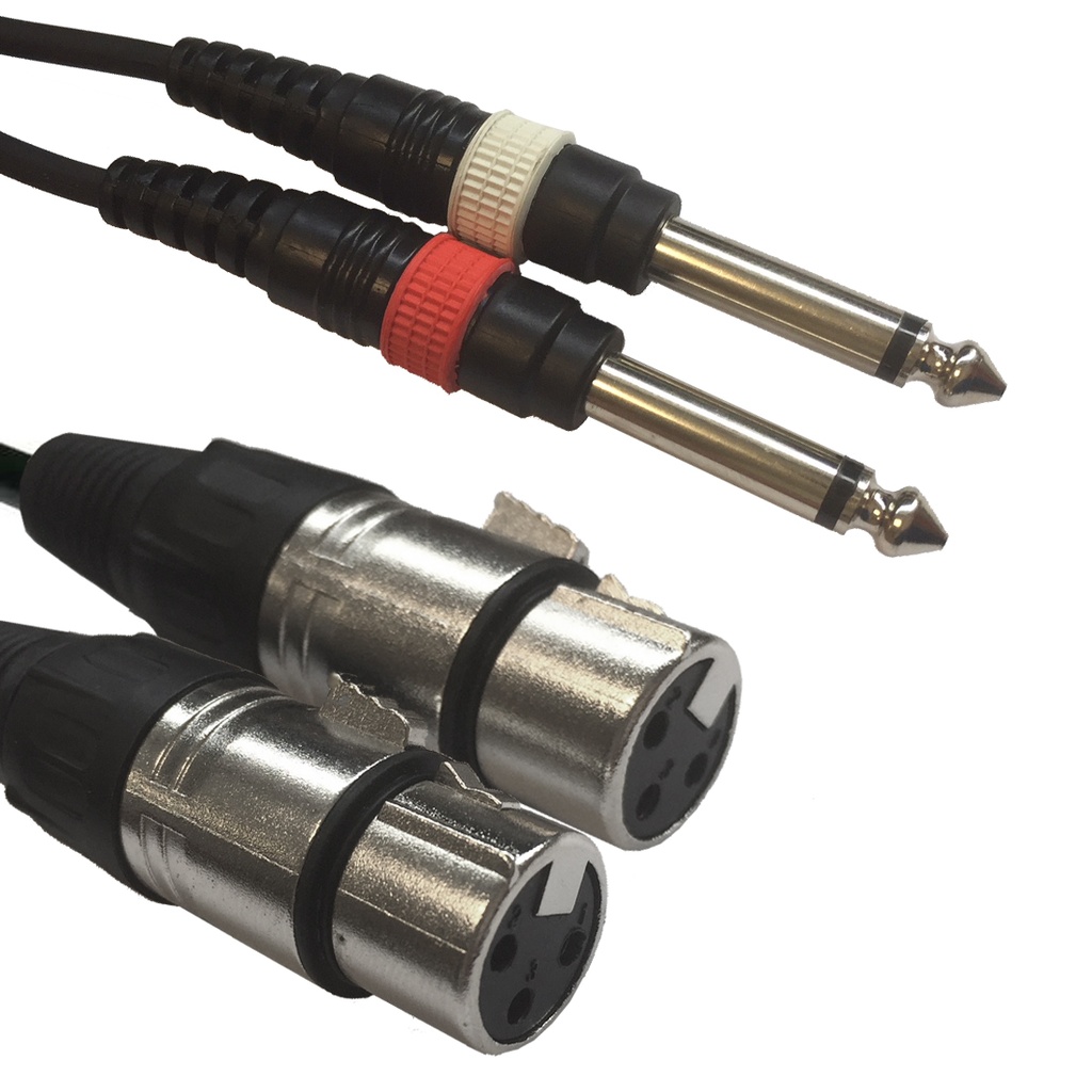 Accu Cable - AC-2XF-2J6M/3 2xXLR female/2xjack male3m