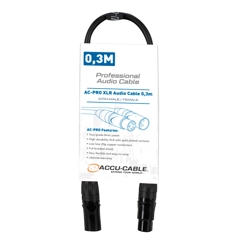Accu Cable - AC-PRO XLR audio cable 0,3m