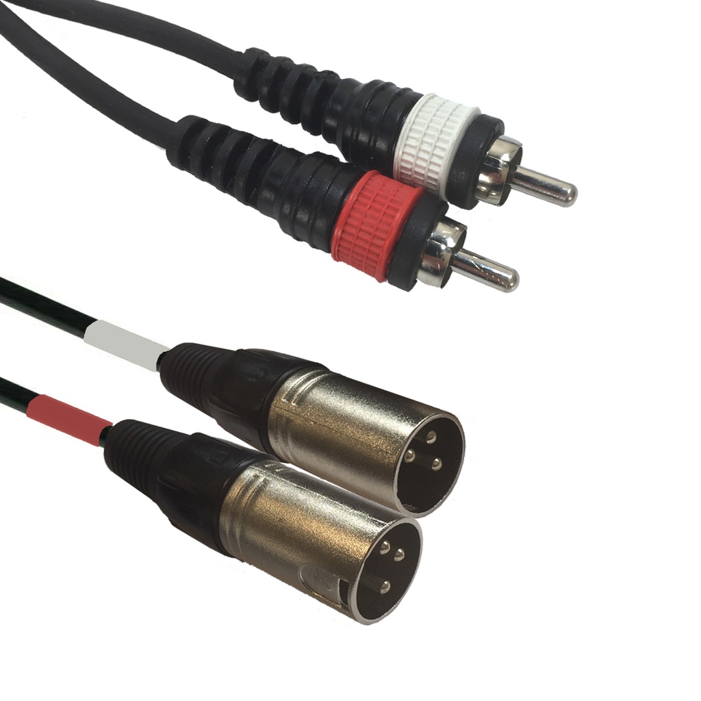 Accu Cable - AC-2XM-2RM/3 2x XLR male to 2x RCA cinch