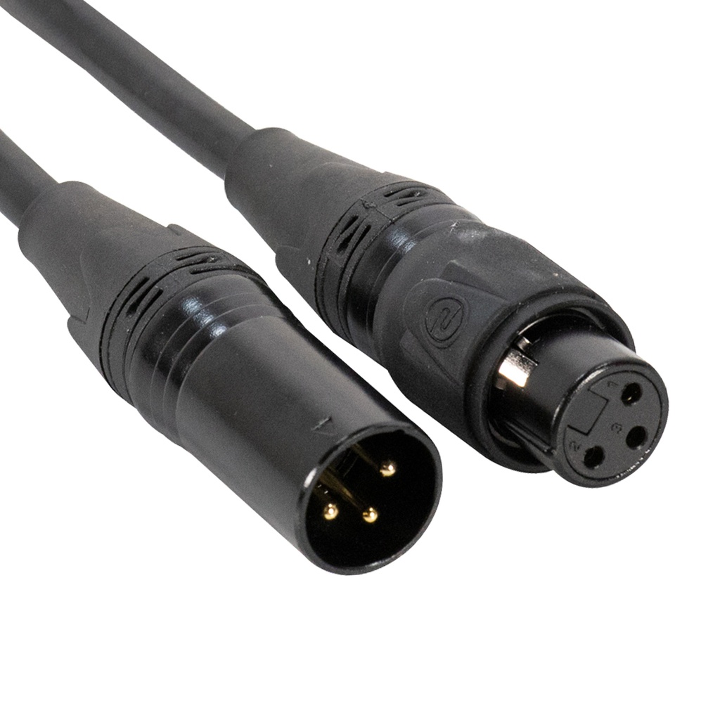 Accu Cable - DMX 3pin IP65 1,0m STR