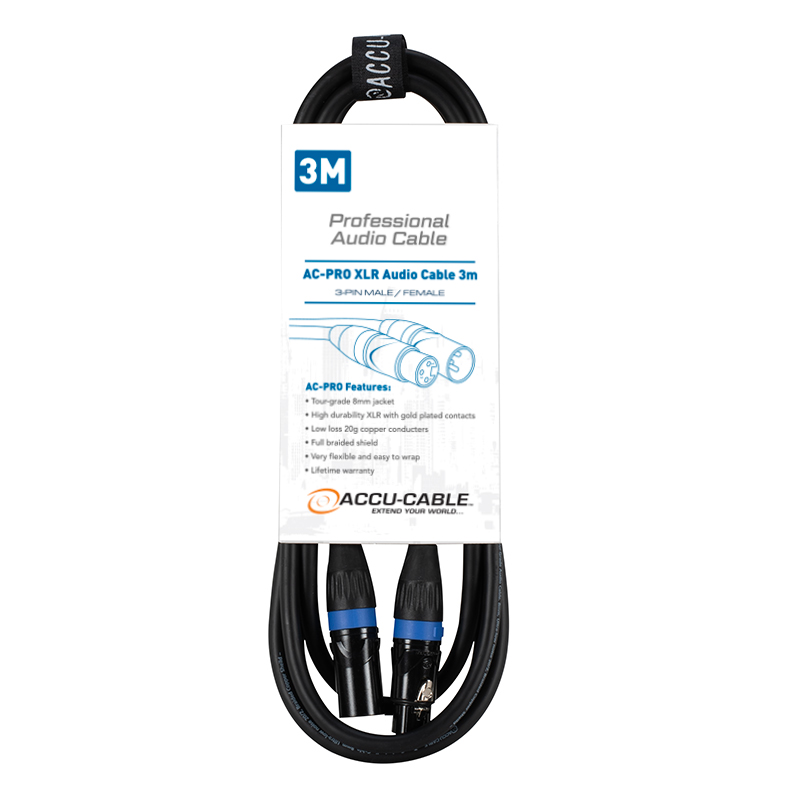 Accu Cable - AC-PRO XLR audio cable 3,0m