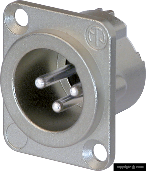Neutrik - NC3MD-LX - XLR mâle - chassis - 3 pin