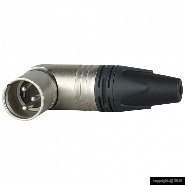 Neutrik - NC3MRX - XLR mâle 3 pin coudé