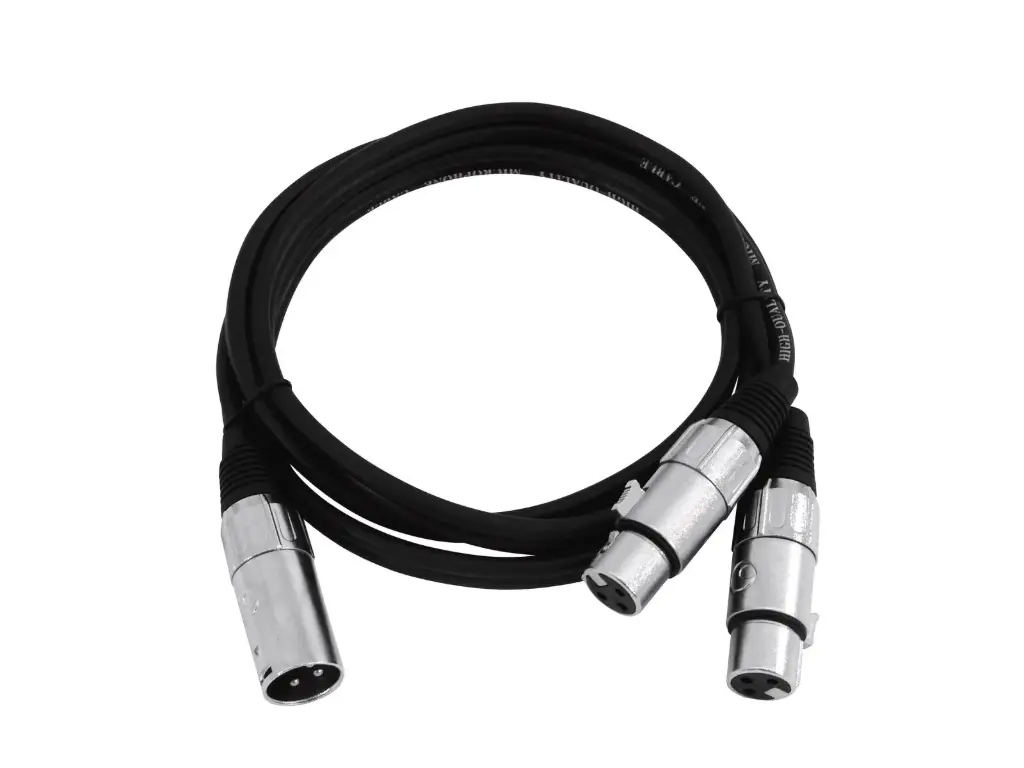 Omnitronic - 1x XLR M 3p > 2x XLR F 3p - 50cm