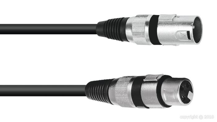 Omnitronic - Câble XLR 3pin mâle - XLR 3 pin femelle - 0,5 m