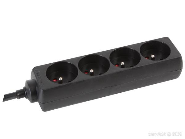 Perel - Multiprises 4 prises - 1,5m - 3G1,5