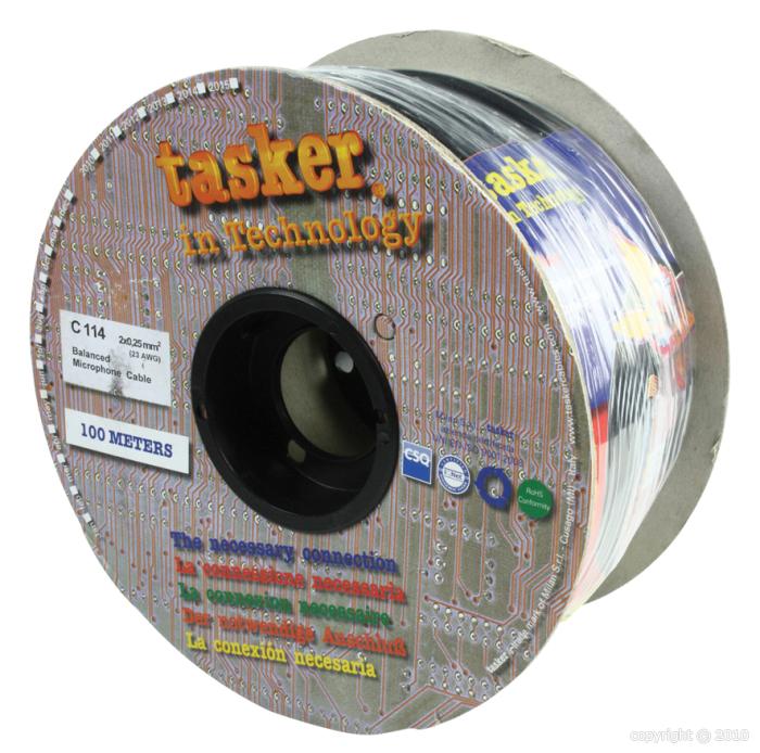Tasker - C114 - câble micro/line - noir - 100m