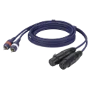 DAP Audio - 2 RCA Male L/R > 2 XLR/F 3 p. - Câble 3 m