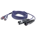 DAP Audio - 2 RCA Male L/R > 2 XLR/M 3p - Câble 3 m