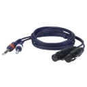 DAP Audio - 2x Jack Mono 6,3 > 2x XLR/F 3 p. - Câble 3 m