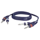 DAP Audio - 2x Jack Mono 6,3mm L/R > 2x Jack mono 6,3mm L/R - Câble 3 m