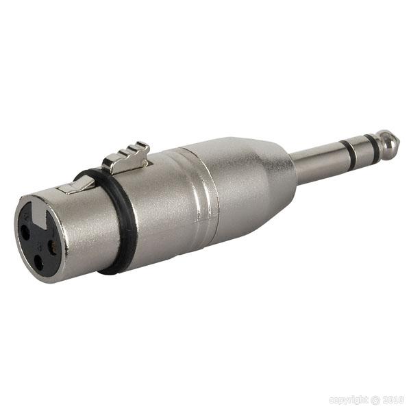 Adaptateur - XLR F. 3p. > Jack stereo M.