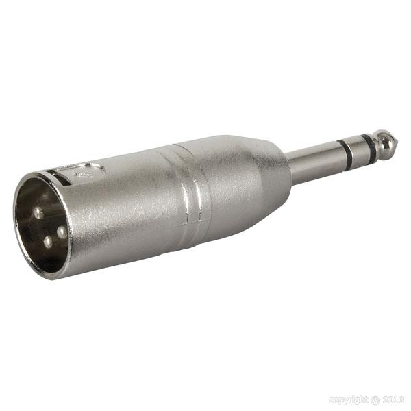 Adaptateur XLR M. 3p. > Jack stereo M.