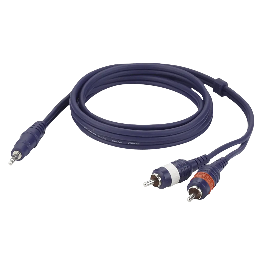 DAP Audio - Stereo mini Jack 3,5mm > 2 RCA Male L/R - Câble 6 m