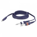 DAP Audio - Stereo mini Jack 3,5mm > 2x Jack Mono 6,3mm - Câble 3 m